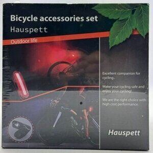 Hauspett Bicycle Accessories Set w/Light Bell Phone Holder Lock Outdoor Gear NEW